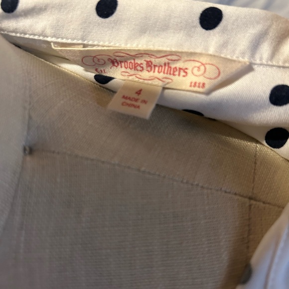 Red Fleece by Brooks Brothers 4 dot button front shirt white - Picture 6 of 6